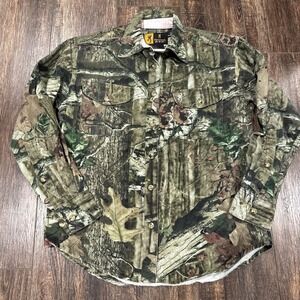 Browning MOSSY OAK BREAK UP Women's Button Down Thick Shirt Size Small Comfy